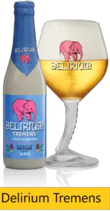 Delirium Tremens: belgian beer with pink elephant