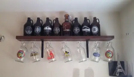 How to Display your Beer Growlers in a shelf