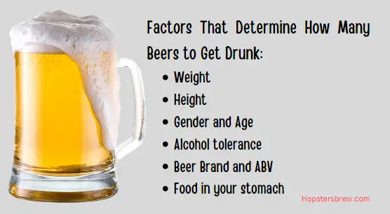 Factors that determine the rate of getting intoxicated