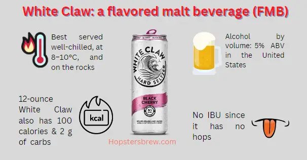 White Claw is a flavored malt beverage (FMB)