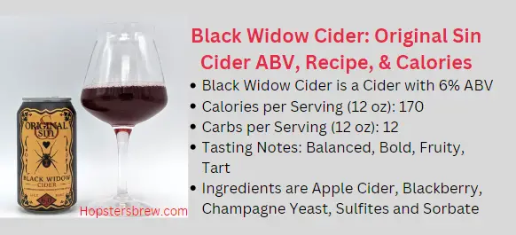 Black Widow Cider: Original Sin Cider ABV, Recipe, & Calories