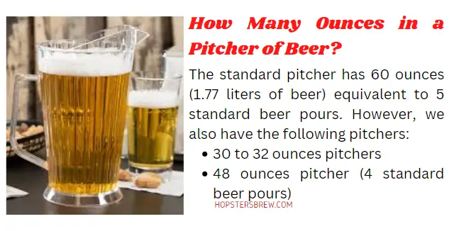 How many ounces in a pitcher of beer?