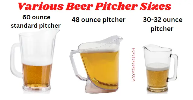 Various Beer Pitcher Sizes